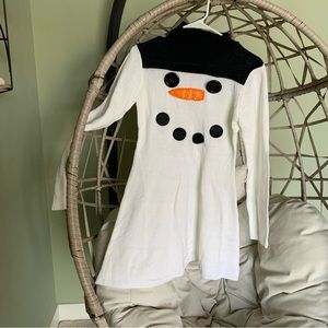 Black and white Snowman Ugly Sweater Dress - ugly holiday sweater dress - knit